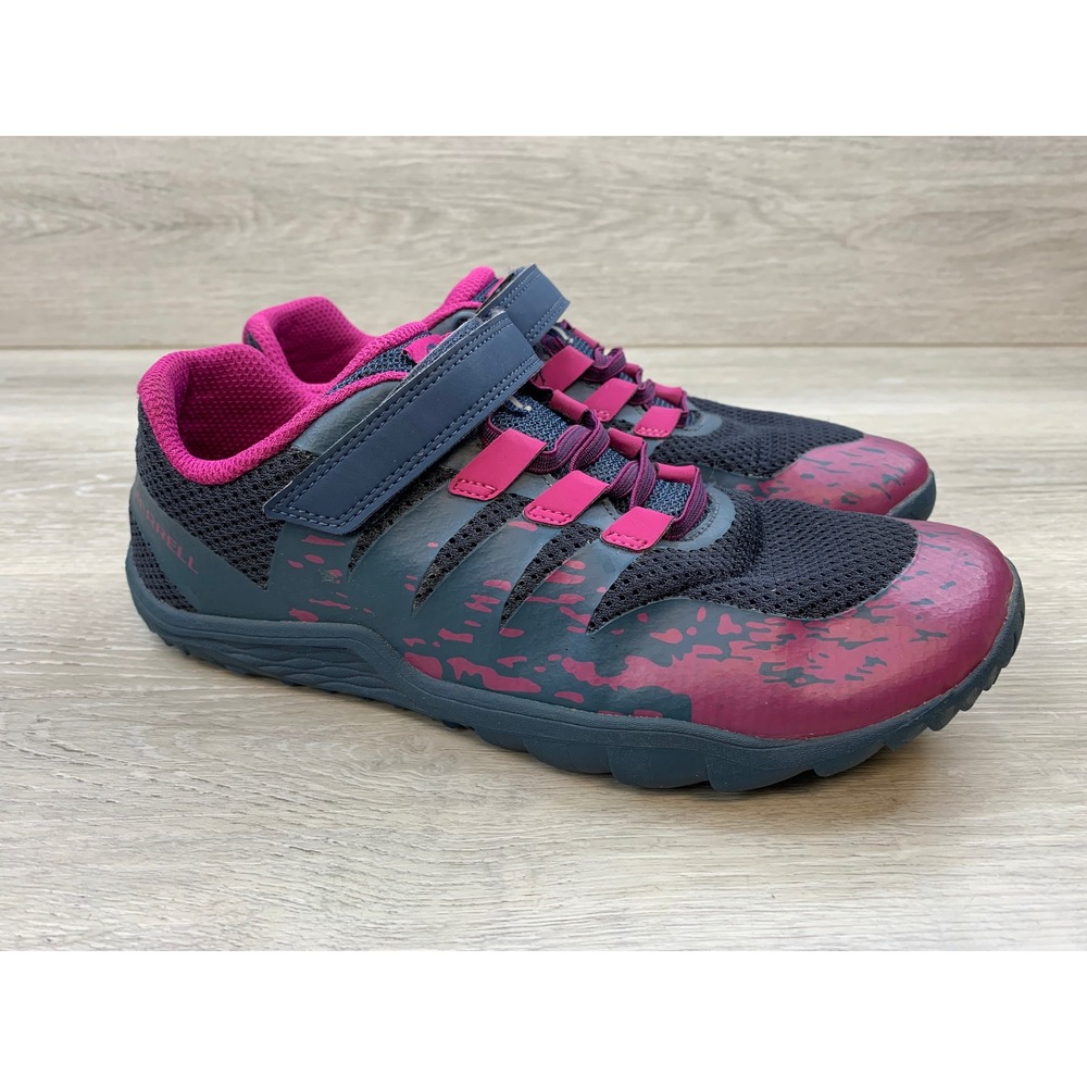 Merrell Trail Glove 5 A/C Navy Pink Barefoot Running Shoes Kids 7 Athletic Shoes